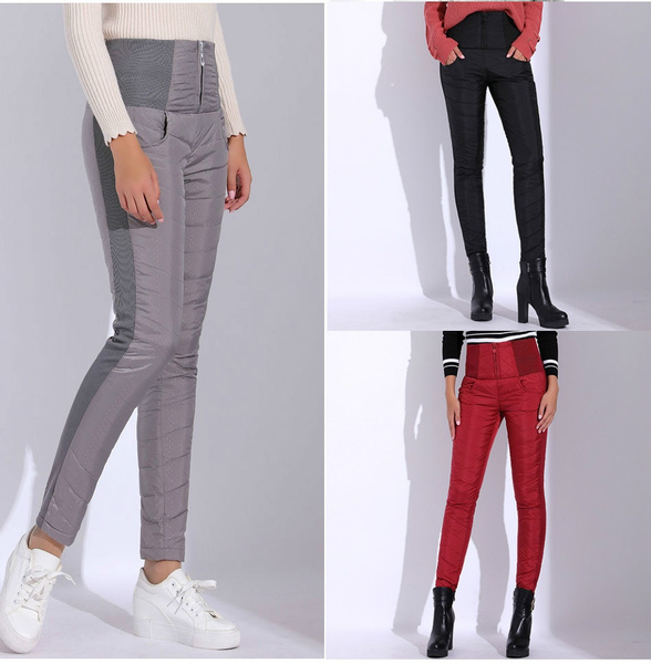 skinny high waisted work trousers