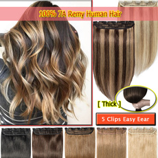 7A Remy Human Hair Extensions 5 Clips Easy Wearing Thick and Soft Hair Extensions