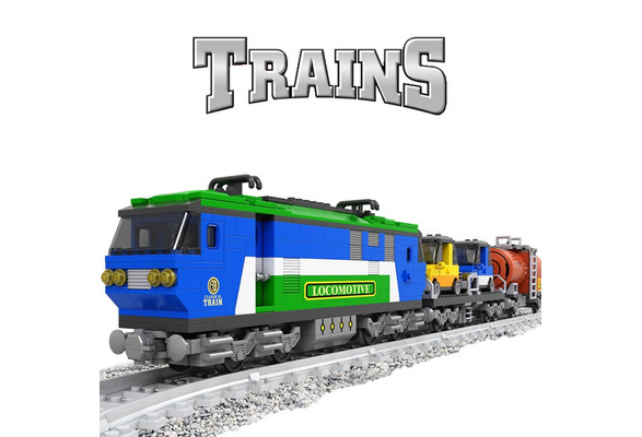 573 PCS Classical Train w/ Track,Express Locomotive Train Building Toy Model 