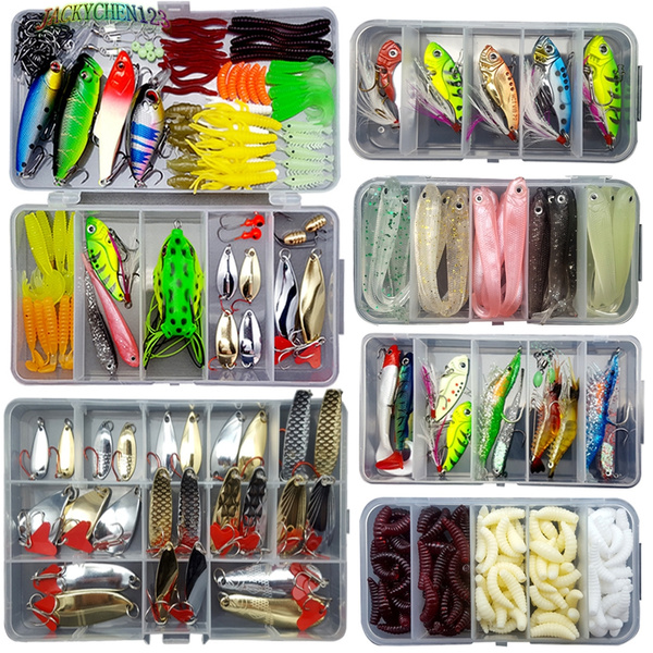 2018 (WIth BOX) Whole Sale Fishing Lures Hard Lures Soft Spoon