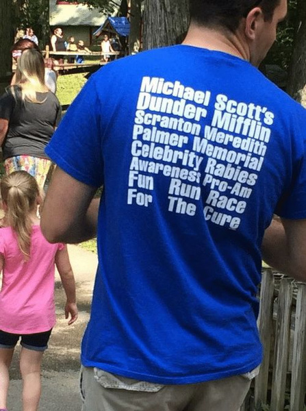 michael scott's fun run shirt