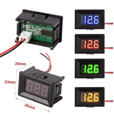 LCD 3-Digital Voltmeter DC LED Amp Volt Meter Gauge Voltage Meter Multicolour