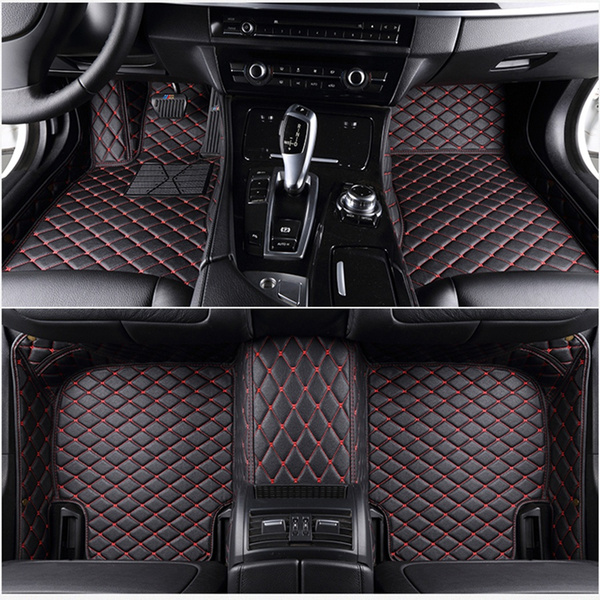 DBL Custom Car Floor Mats for Mini 2007-2015 Clubman 2-Door Waterproof Non-Slip Leather Carpets Automotive Interior Accessories 1 Set Black