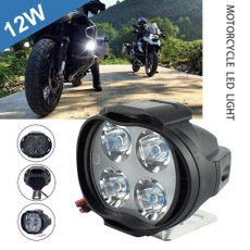 1PC High Power 12W Super Bright Head Lamp Motorcycle White Headlight LED Fog Spot Light