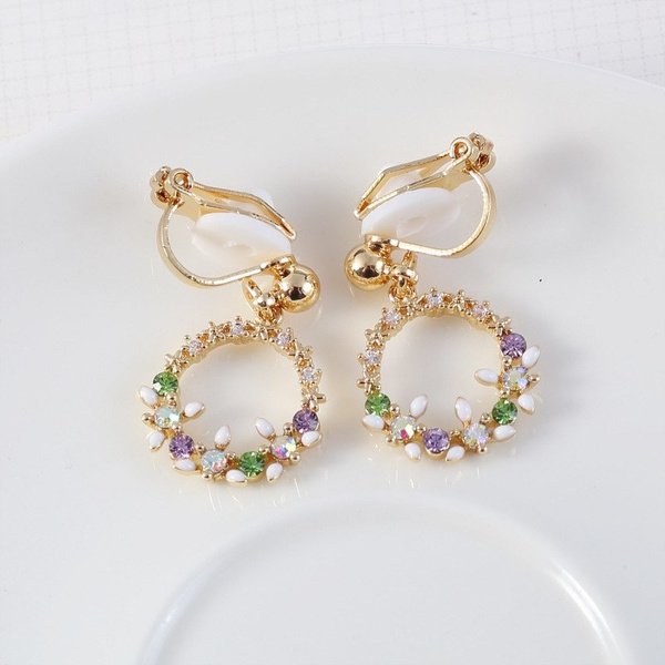 wholesale long flower threader earrings non| Alibaba.com