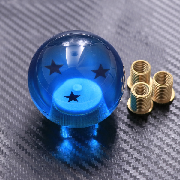 JDMBESTBOY Universal Blue Dragon Ball Z 4 Star 54mm Shift Knob with Adapters Will Fit Most Cars