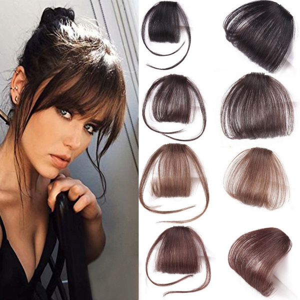 Clip in discount bangs human hair