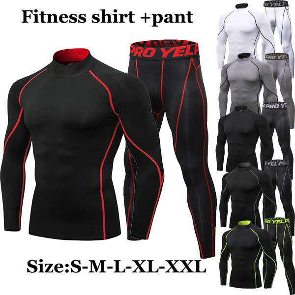 Men Gym Fitness Clothing Sportswear Quick Dry Compression Suits