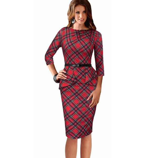 vintage tartan dress
