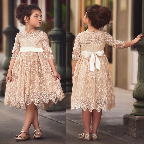 Children lace hot sale gown