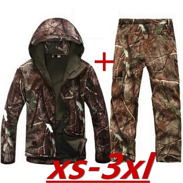 New fashion Men Waterproof Hunting Clothes Set Military Jacket + Pants  Camouflage Outdoor Jacket Suit