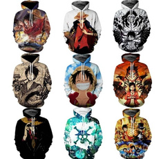3D hoodies, Fashion, onepiecehoodie, onepiecesweatshirt