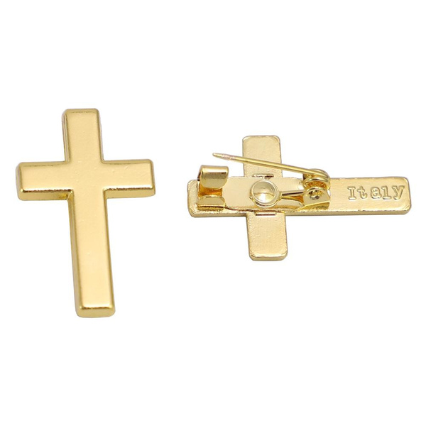 100pcs of Gold Plated Religious Christian Brooches Cross Lapel Pins | Wish