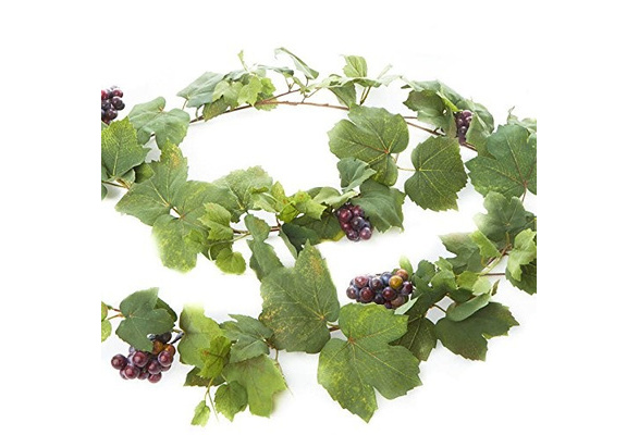 Factory Direct Craft 6 Feet of Artificial Grape Leaf and Grape Cluster Garland