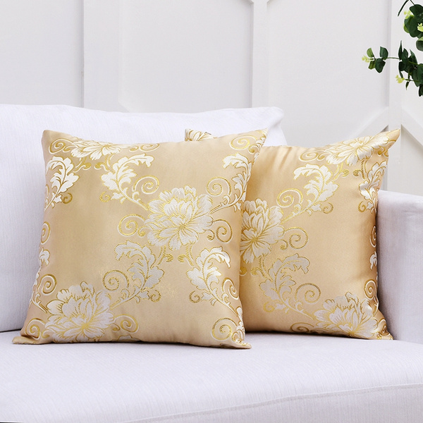 Large gold hotsell cushion covers