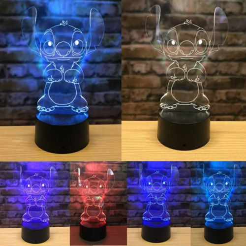 stitch 3d led lamp