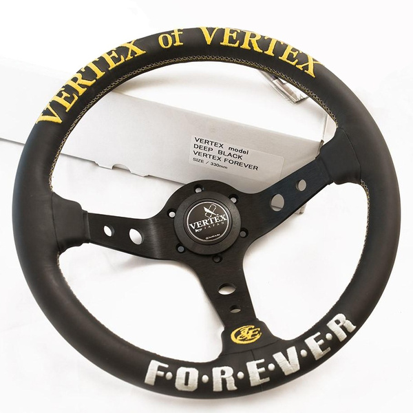 14inch/350mm Spoon Sport Black Genuine Leather Drift Sport Steering Wheel I.362227080