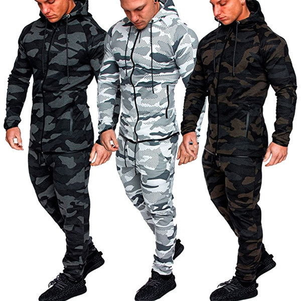 Camouflage on sale tracksuit mens