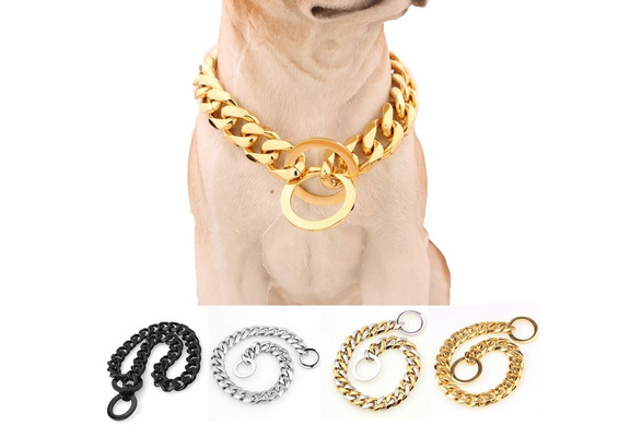 Puppy Metal P Chain Slip Collar Pet Training Walking Choker Supet Stainless Steel Dog Choke Chain Collar