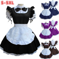 Anime Black Cute Maid Costumes Maid Dress Girls Woman Amine Cosplay Costume Waitress Maid Party Stage Costumes Wish