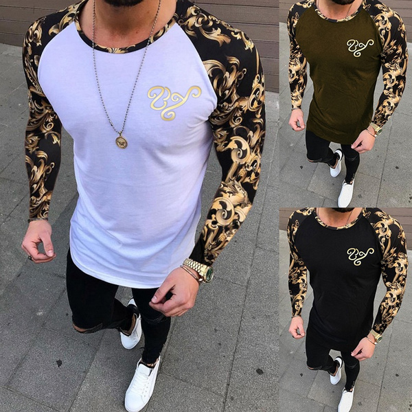 Shirt Casual Cotton Long Sleeve O Neck 