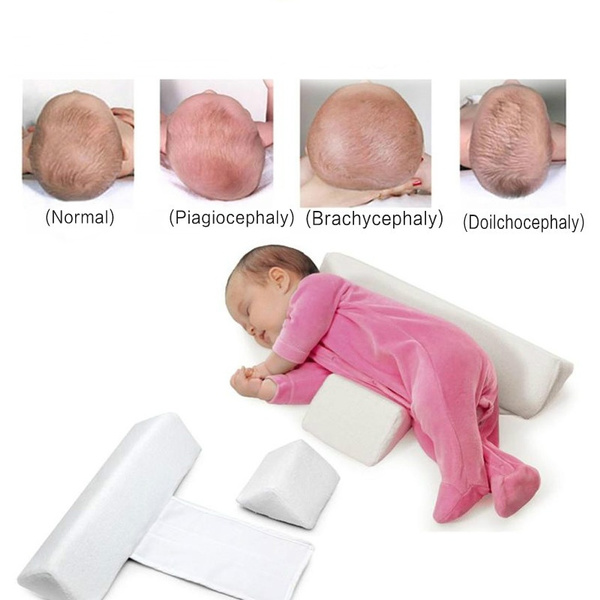 Newborn Baby Infant Memory Soft Pillow Prevent Flat Head Anti Roll Support 