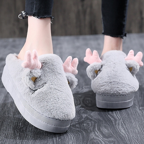 fluffy slippers for women