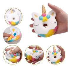 2018 NEW Jumbo Slow Rising Squishies Cream Scented Squeeze Kid Toy Phone Charm Gift for Stress Relief Unicorn Doughnuts