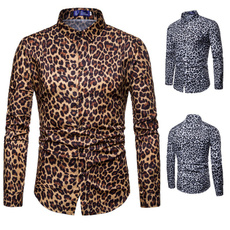 mencasualshirt, mensslimshirt, long sleeved shirt, leopard print