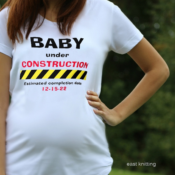 baby under construction,funny maternity T-Shirt