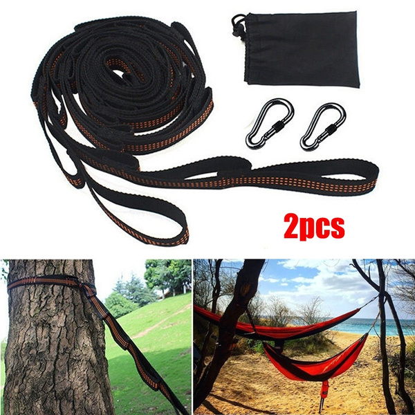 2x Tree Hanging Hammock Straps Climbing Rope Aerial Extend Yoga Bel Stretch G7U7 
