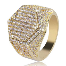Cubic Zirconia, Fashion, gold, Engagement Ring
