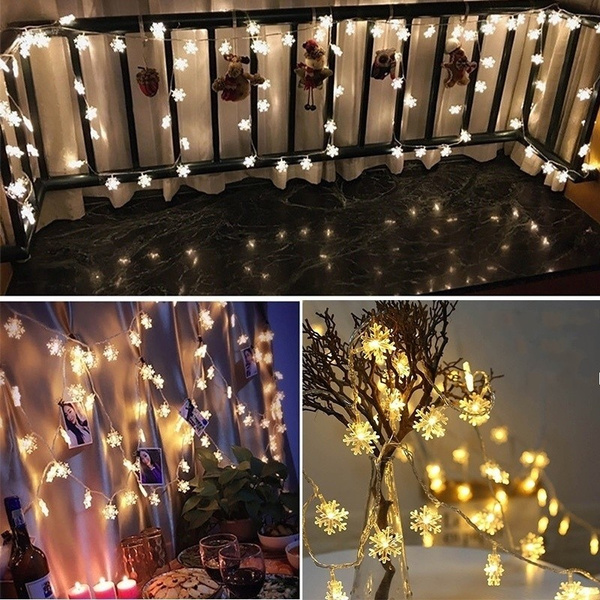 Warm White Battery Operated Christmas Wedding Xmas Party Fairy String Light Lamp 