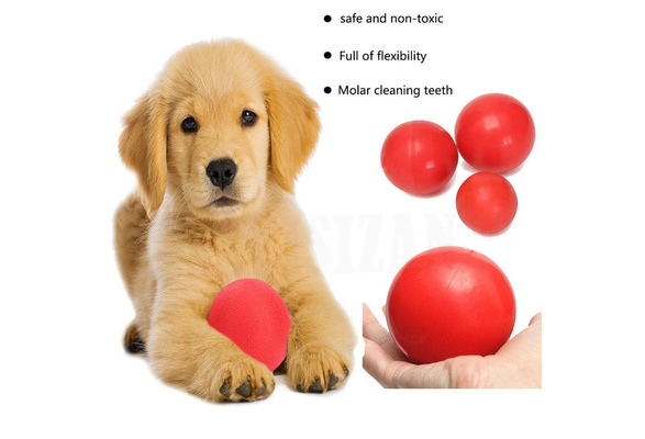 Indestructible Solid Rubber Ball Pet cat Dog Training Chew Play Fetch Bite ToyKH 