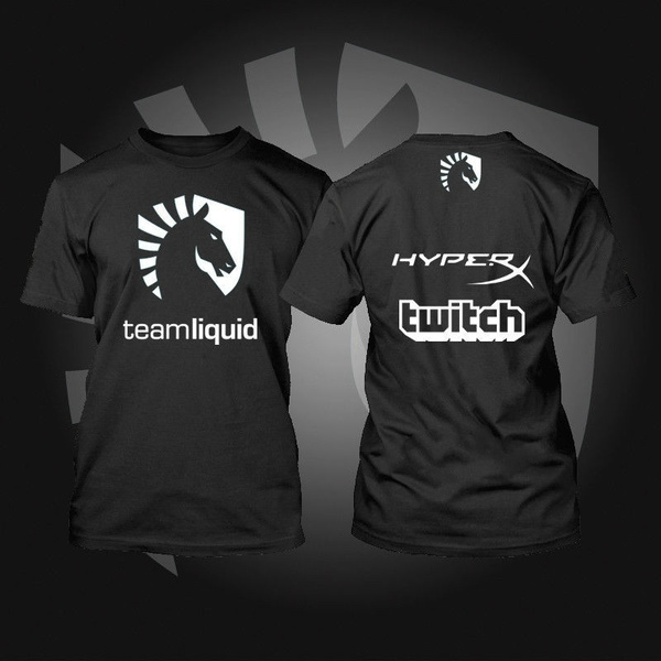 Team Liquid Men's T-shirt ESports Game Jersey Dota2 Csgo Pubg LOL Black Wish