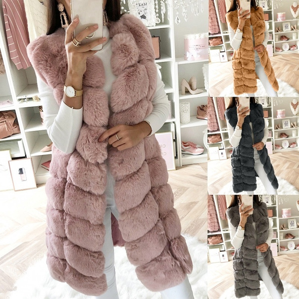 Faux fur vests 2018 sale