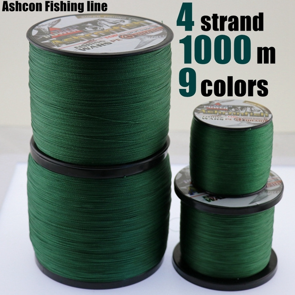 ASHCON 9 Colors 1000M PE Braided Fishing Line 4 Strand Dyneema Lines Up To 100lb  Fishing Line