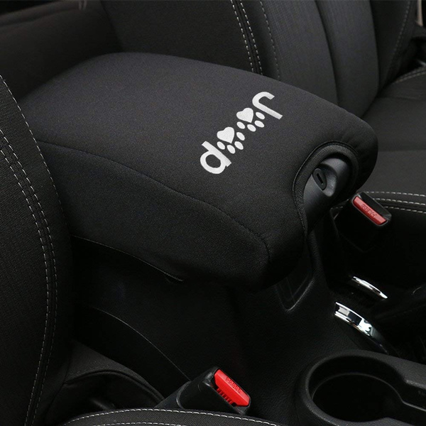 TimeCollect Center Console Armrest Pad Cover Jeep Dog Paw Paws Print Logo Jeep Wrangler JK Sahara Sport Rubicon X & Unlimited 2011-2016