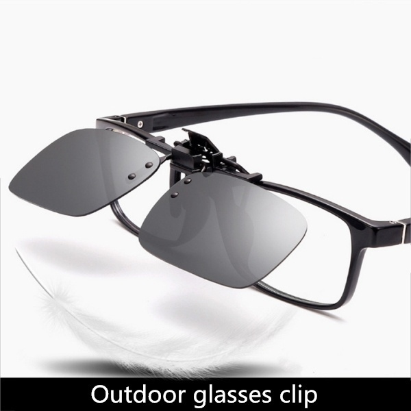 YOHI MS Vintage Fashion Driving Fishing Vision Care UV Protection Polarized  Eyeglasses Flip Up Eyewear Eyeglasses Lenses Clip-on Sunglasses