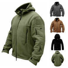 Zipper Mens Hoodies, Fashion, outdoorjacket, armygreencoat