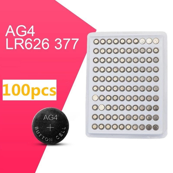 100x Sr626sw Ag4 377 Lr626 1 55v Alkaline Button Cell Watch Battery Batteries Wish