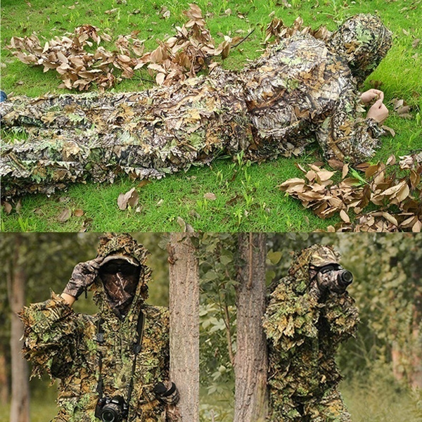 Camouflage Clothing Ghillie Suit Camouflage Clothing Bionic Camouflage Hunting  Clothes 3D Tactical