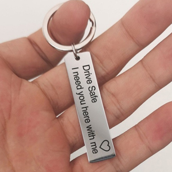 Drive Safe Handsome I Love You Keychain Gifts for Boyfriend Husband Valentines Day Gifts Dad Christmas Gift Stocking Stuffer