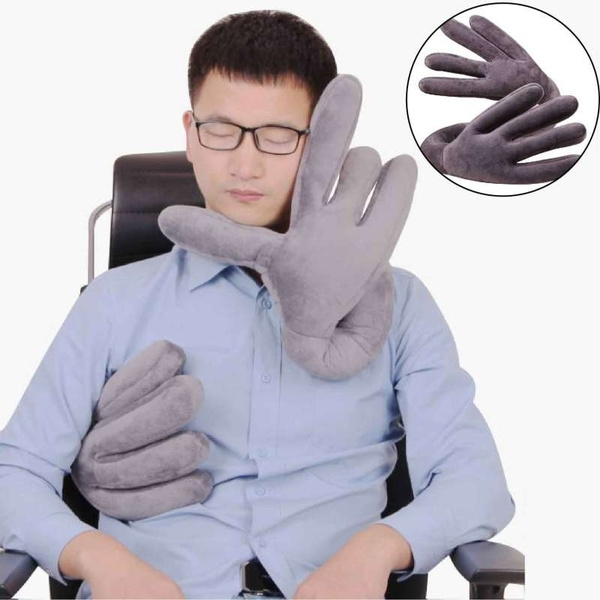 Travel Neck Pillow of bends Hand-shape Headrest Soft Car Flight Office Cushion 