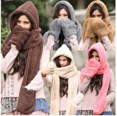 Pocket, Fleece, hooded, fur