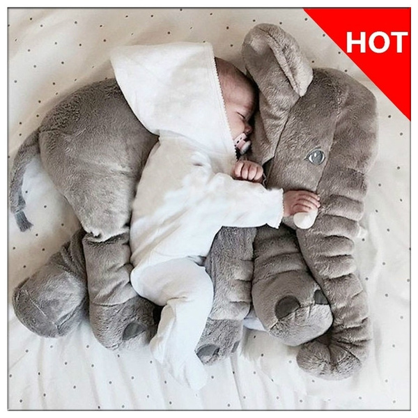 large plush elephant sleeping pillow