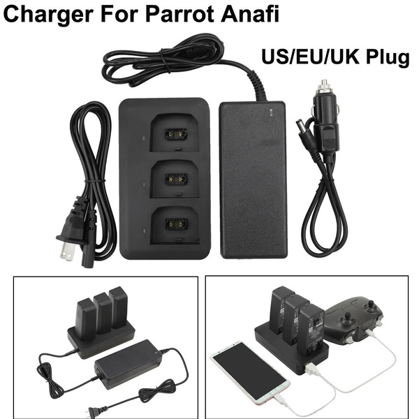 For Parrot ANAFI Drone Multi-Batteries Balance Fast Charger Adapter &Car Charger 