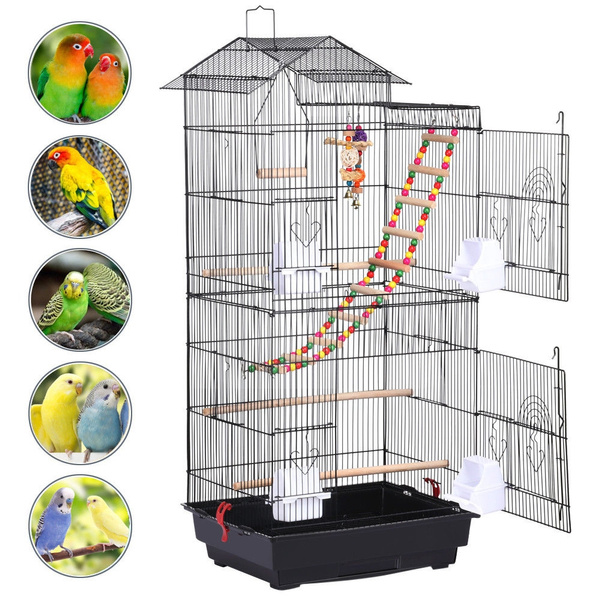 39''H Roof Top Large Bird Cage Parrot Cockatiel Conure Parakeet Bird Cage w/Toys 39''H Roof Top Large Bird Cage Parrot Cockatiel Conure Parakeet Bird Cage w/Toys