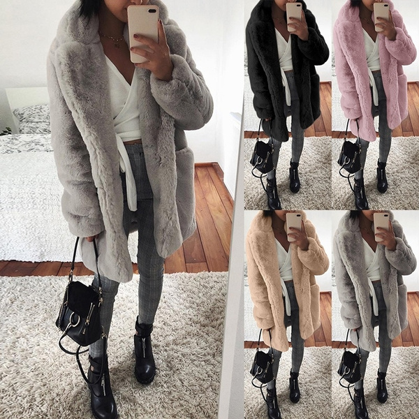 plus size teddy fur coat