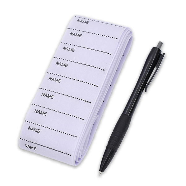 200 Pcs White Name Label Woven Custom Clothing Labels Laundry Marker Set  Free Pen Writable Name Label Name Tags for Clothes